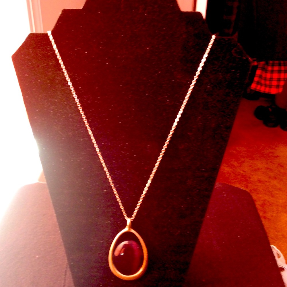 Deep Royal Blue Drop Pendant Necklace